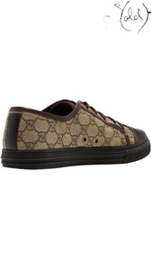 GUCCI GG Supreme Cap-Toe Sneakers – Classic Low-Top Revival, Detail view | Sold Attire