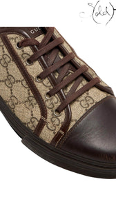 GUCCI GG Supreme Cap-Toe Sneakers – Classic Low-Top Revival, Base view | Sold Attire