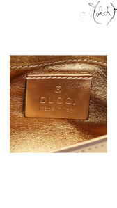 Gucci Gold Patent Leather Crystal Tassel Clutch 9