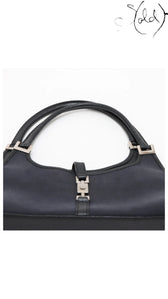 gucci jackie navy black canvas, detail view 5