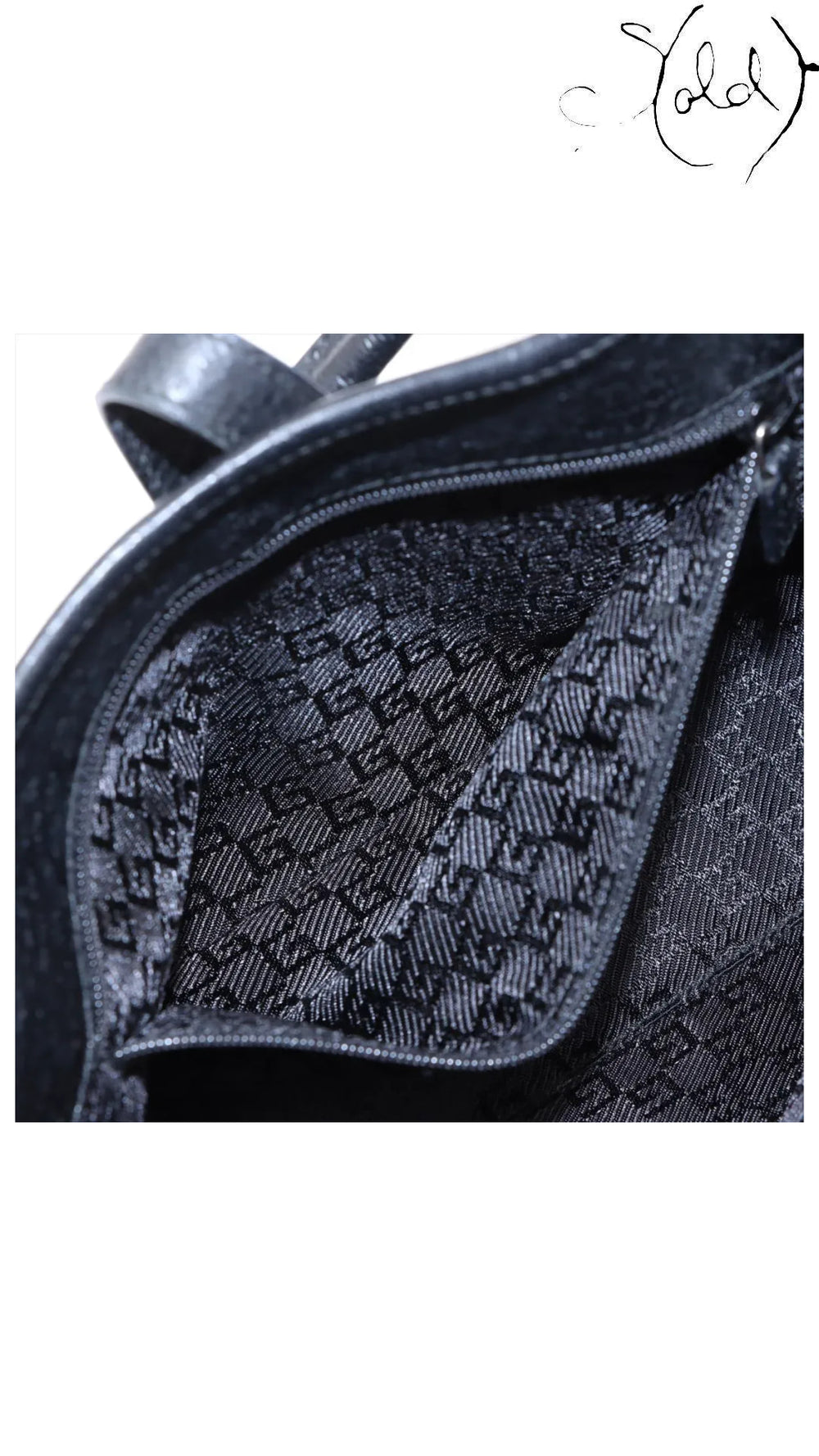 gucci jackie navy black canvas, detail view 7