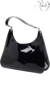 GUCCI Jackie Tom Ford Patent Black– Y2K Revival, Back view | Sold Attire