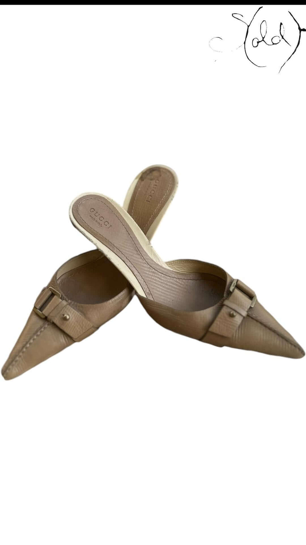 Gucci Leather Kitten Heels – Archive Elegance, Detail view | Sold Attire