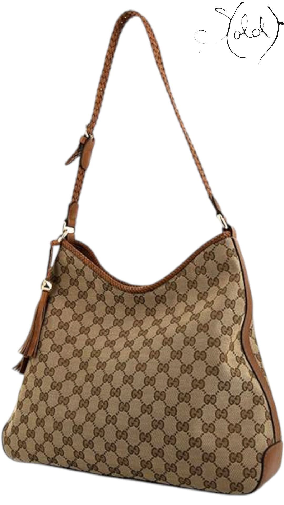 Gucci Marrakech GG Canvas & Leather Hobo Bag | Sold Attire - Sold Attire