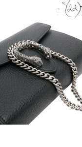Gucci Mini Dionysus Leather Clutch Black, Back view | Sold Attire