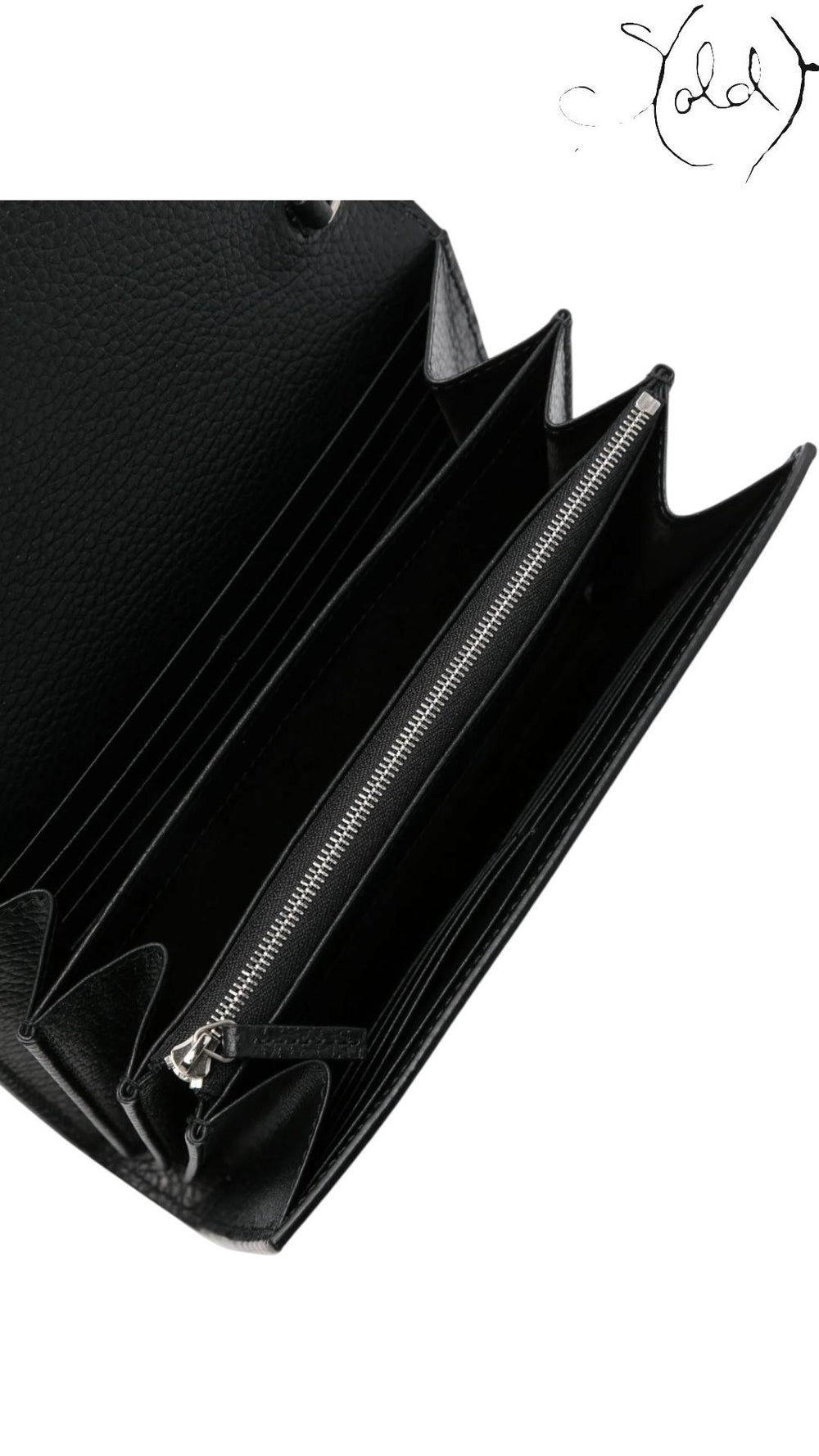 Gucci Mini Dionysus Leather Clutch Black, Detail view | Sold Attire