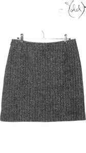 Gucci Herringbone Wool Skirt - Italian Craft, Back view | Sold Attire