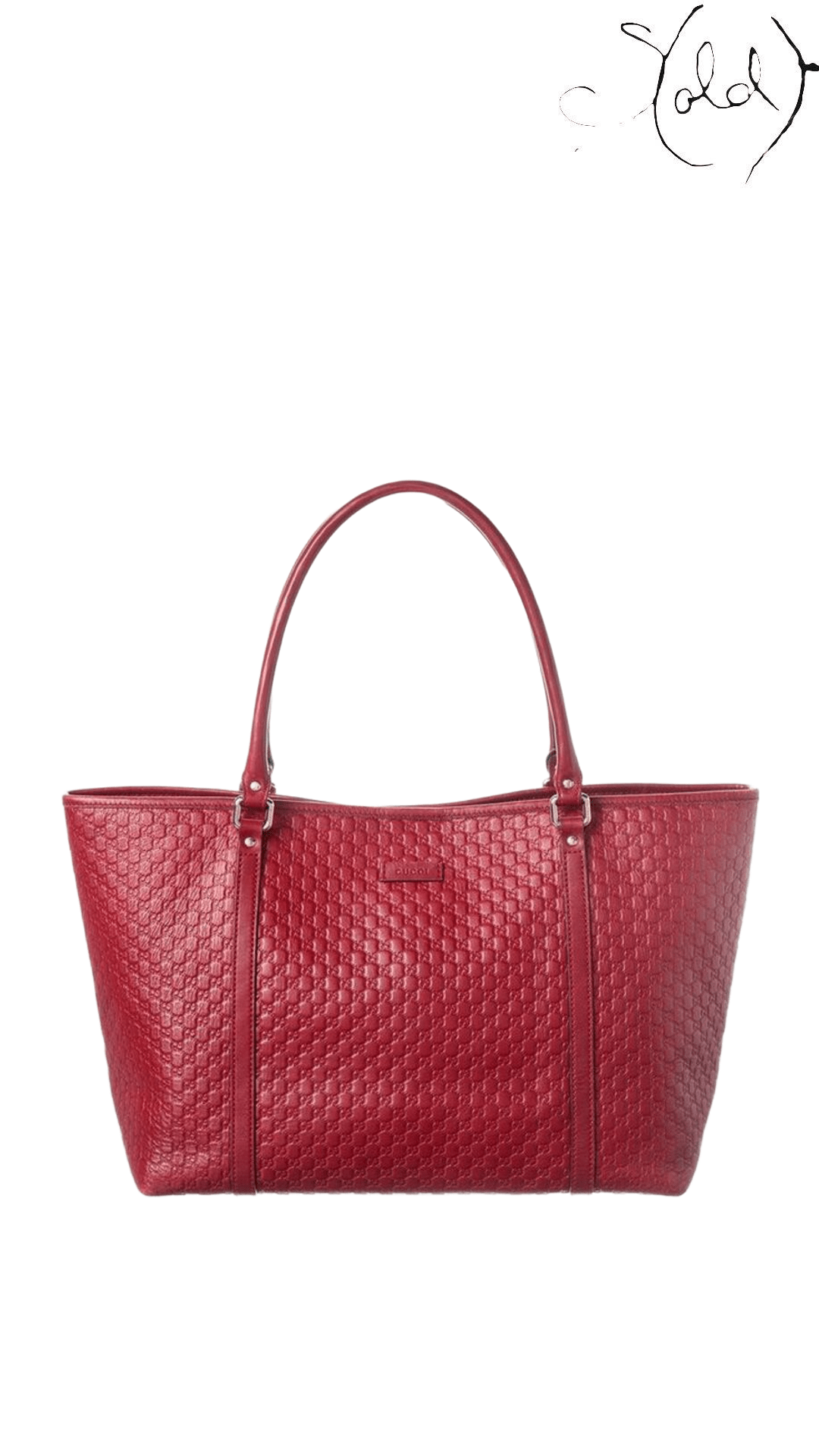 Gucci Microguccissima Joy Shopping Tote Red — bag view 1