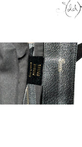 Gucci Vintage Monogram Web Handbag – 2000s Noir, Close-up | Sold Attire