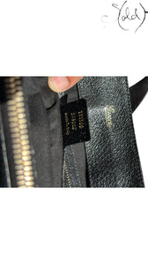 Gucci Vintage Monogram Web Handbag – 2000s Noir, Strap detail | Sold Attire