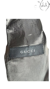 Gucci Wool Cape Coat Charcoal GG Monogram 1990s Size 42-44, Detail view | Sold Attire