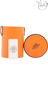Sold Attire authentic Hermes Twilly Danse Pacifique orange cylindrical gift box with logo branding