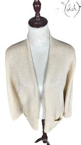 Hermès Silk Cardigan Cream Open-Knit 1990s Size 44, Hardware detail | Sold Attire