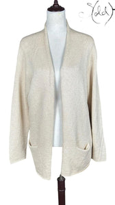 Hermès Silk Cardigan Cream Open-Knit 1990s Size 44, Authenticated Pre-Owned | Sold Attire