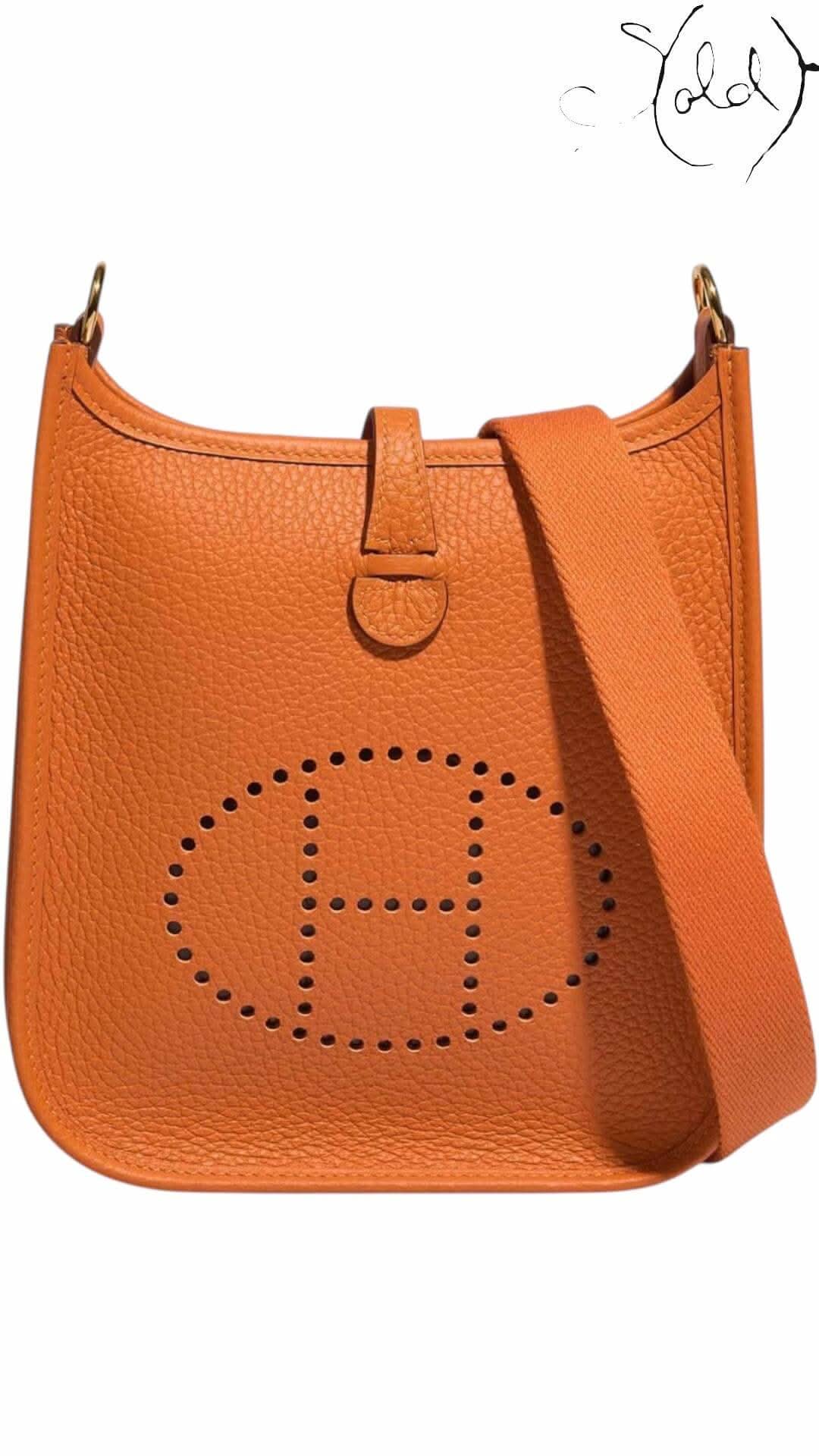 ◆大人気◆【HERMES】エヴリン Evelyne 16 TPM (Oranje) Hermès Evelyne Bag | Hermès Orange Bag | Sold Attire