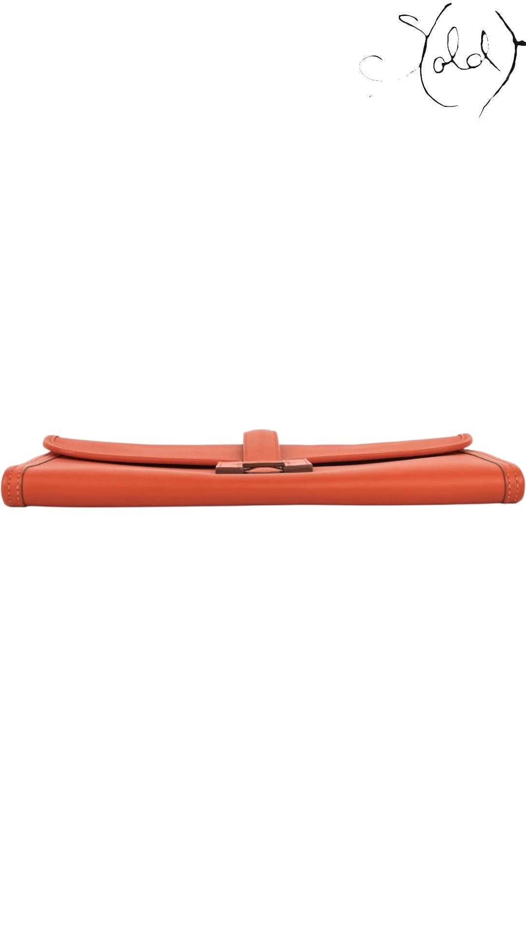 Hermès Jige 29 Swift Leather Clutch Orange | Sold Attire - Sold Attire