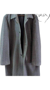 Hugo Boss Grey Herringbone Coat – XL Size, Authenticated Pre-Owned | Sold Attire