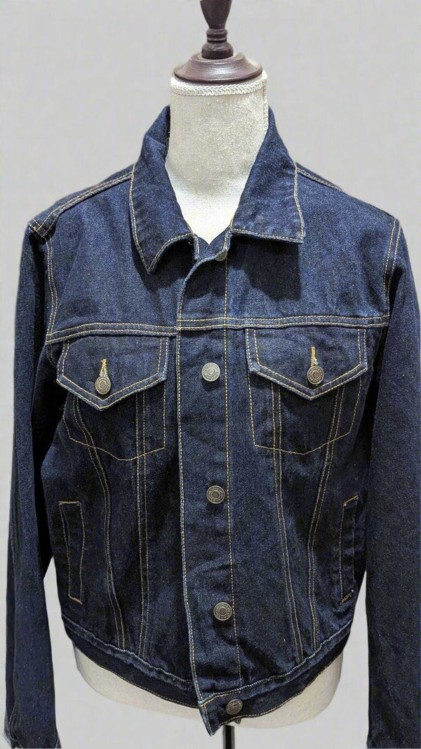 Indigo Denim Jacket - Vintage Classic Cool - Sold Attire