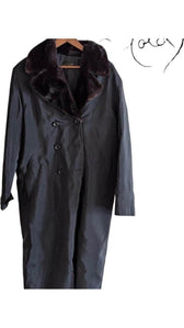 Italian Fur-Collared Winter Coat - Old Money Style, Authenticated Pre-Owned | Sold Attire