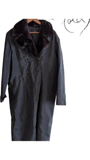 Italian Fur Collar Wool Winter Coat