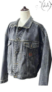 Italian Vintage Denim Jacket – Vintage Rugged Classic, Interior view | Sold Attire