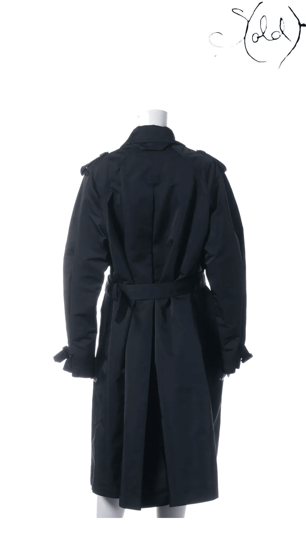 Jil Sander Navy Belted Coat Size 32 - view 2