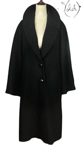 Jil Sander Wool Coat Black Kimono Sleeves Late 2010s Size 45, Authenticated Pre-Owned | Sold Attire