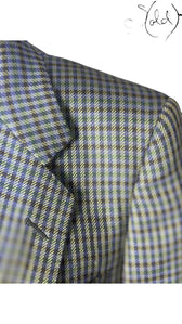 Lanvin Boutique Houndstooth Blazer Grey Black 1990s Size 44, Interior view | Sold Attire