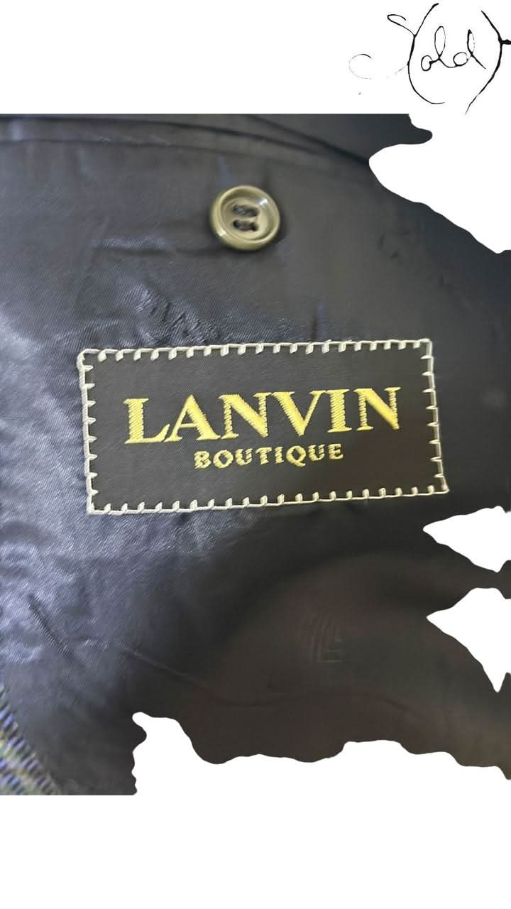 Lanvin Boutique Houndstooth Blazer Grey Black 1990s Size 44 | Sold AttireHoundstooth BlazerLanvinSold Attire
