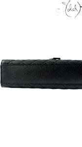 Saint Laurent Envelope Large Grained Leather Bag Black 2010s, Detail view | Sold Attire