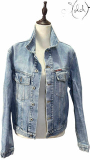 Lee Cooper Vintage Denim Jacket Faded Indigo Size Medium