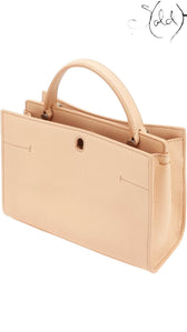 Loro Piana Cluisee Medium Tote – Light-Pink Calfskin, Detail view | Sold Attire