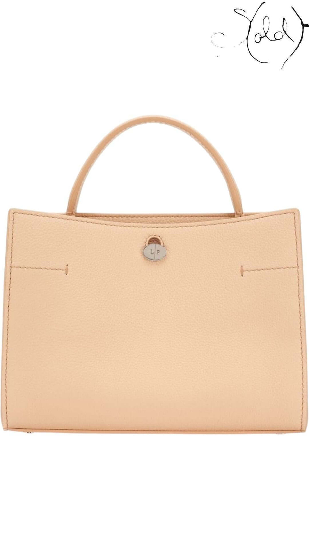 Loro Piana Cluisee Medium Tote – Light-Pink Calfskin, Back view | Sold Attire