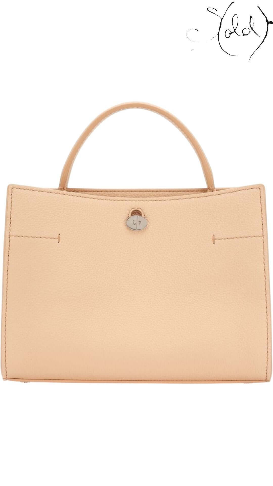 Loro Piana Cluisee Medium Tote – Light-Pink Calfskin, Back view | Sold Attire