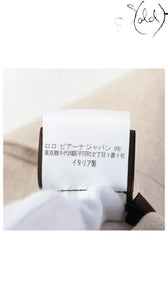loro piana beige linen skirt, detail view 5