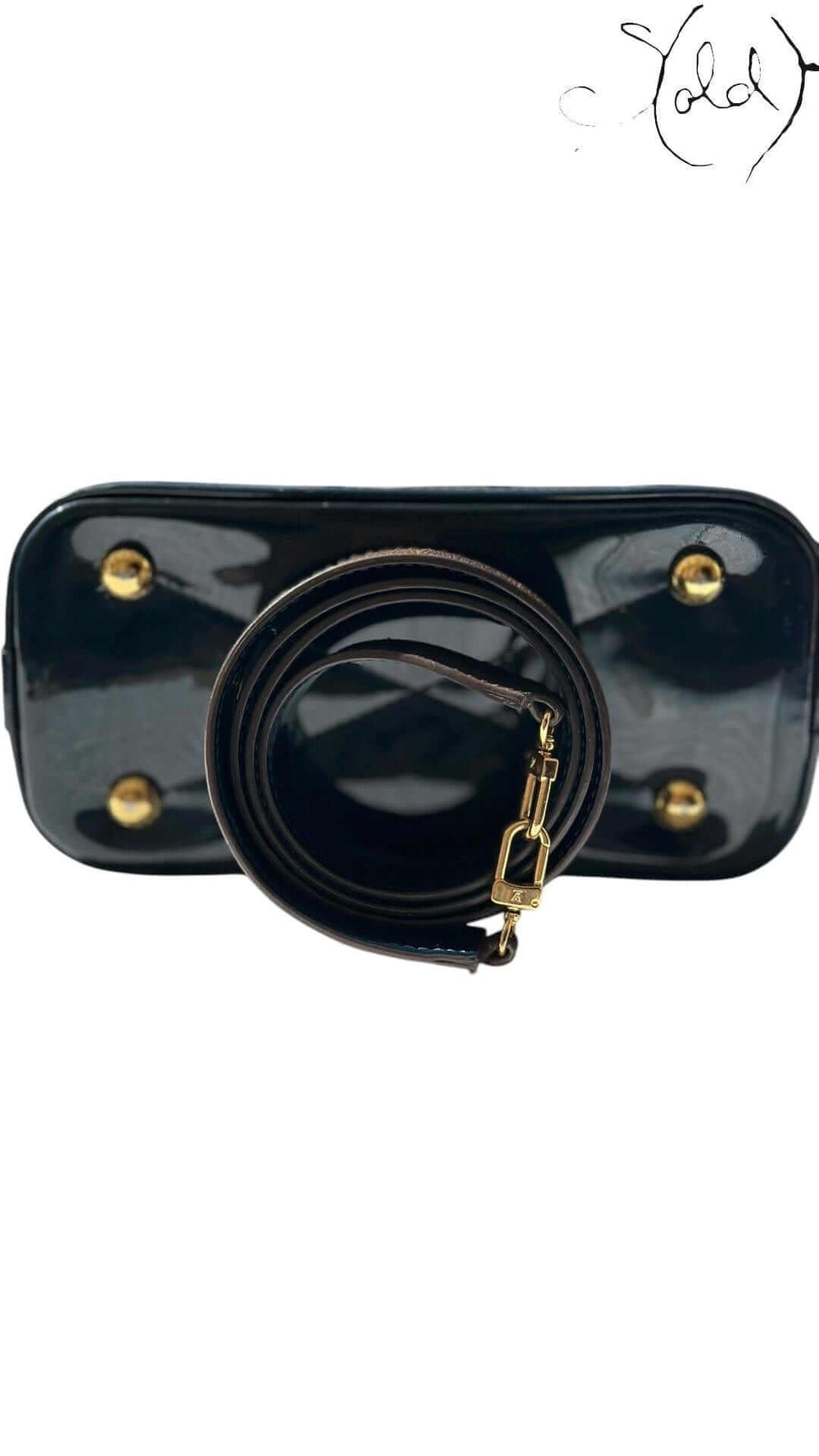 Louis Vuitton Alma BB Monogram Vernis – Midnight Majesty, Detail view | Sold Attire