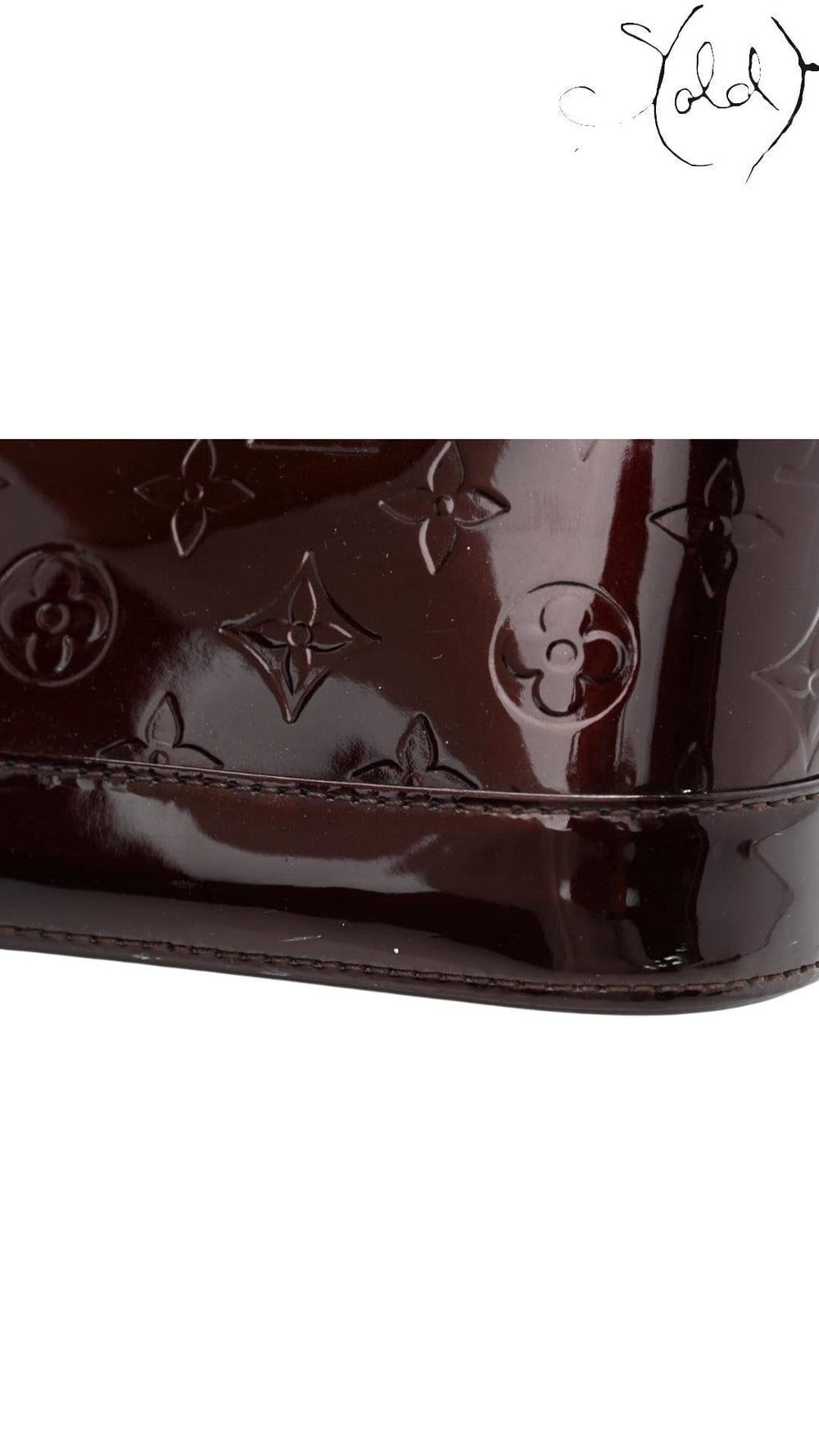 Louis Vuitton Alma BB Vernis – Amarante Patent, Interior view | Sold Attire