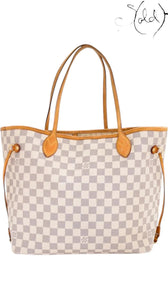 Louis Vuitton Neverfull MM Azur Damier Canvas 2010, Side view | Sold Attire