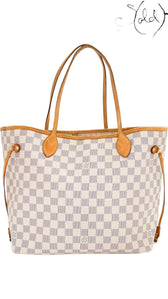 Louis Vuitton Neverfull MM Azur Damier Canvas 2010, Strap detail | Sold Attire