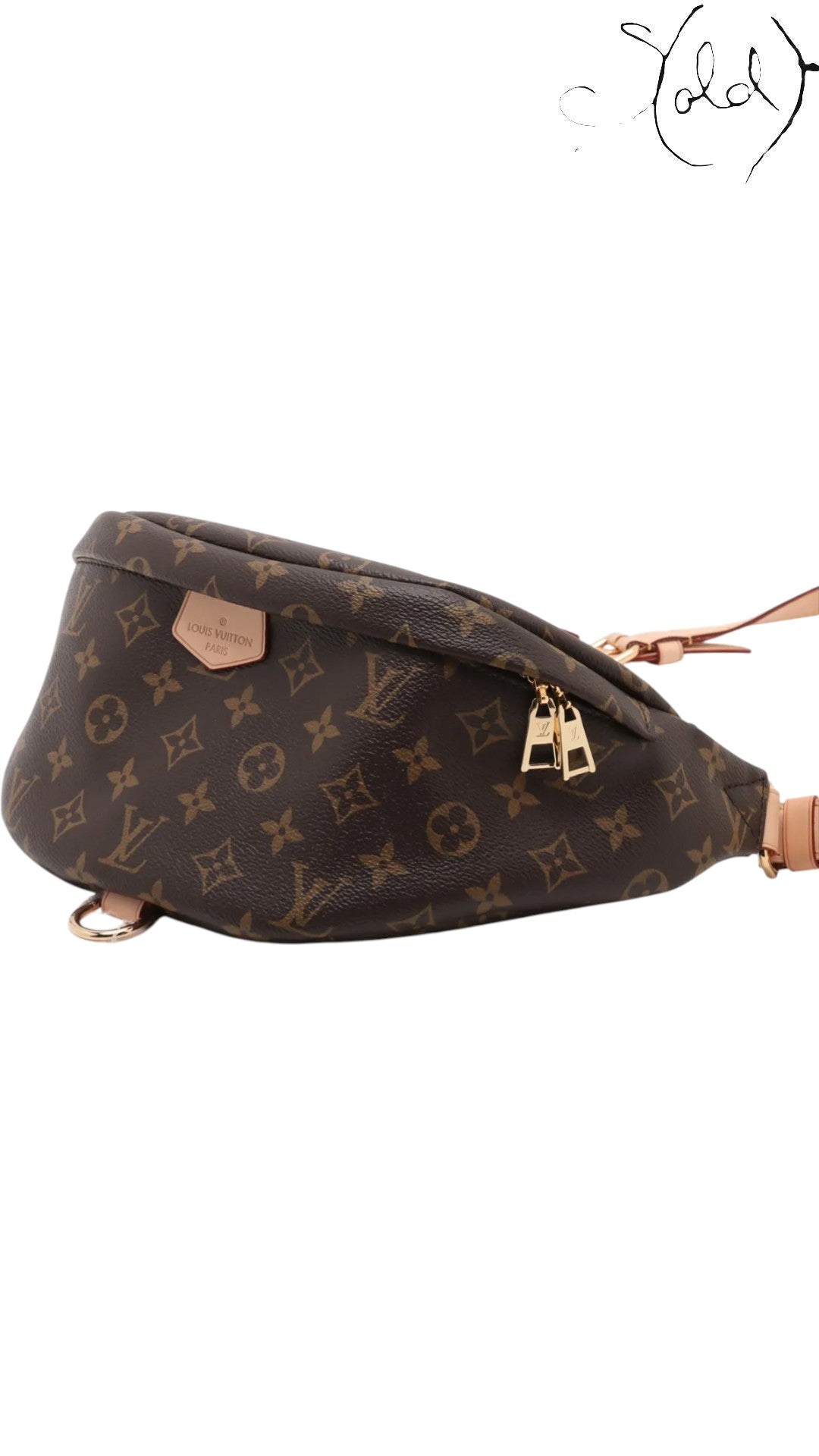 Louis Vuitton Monogram Bum Bag with RFID Chip, Interior view | Sold Attire
