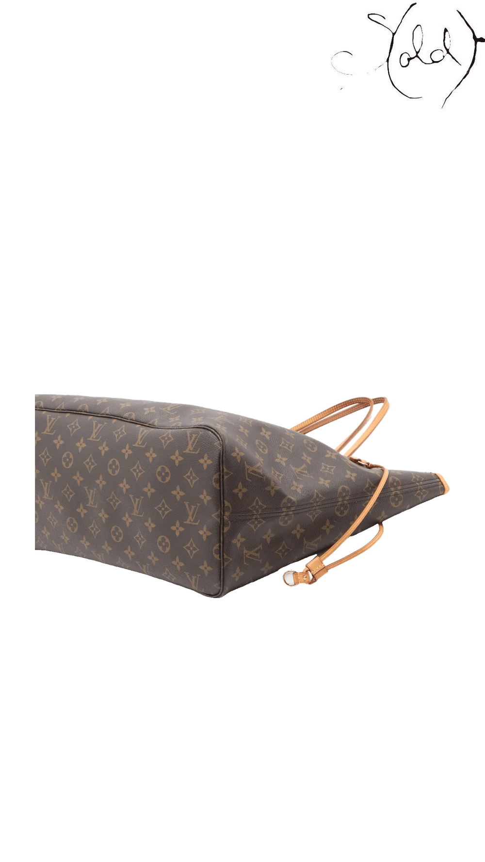 Louis Vuitton Monogram Neverfull GM M40157 tote: side profile