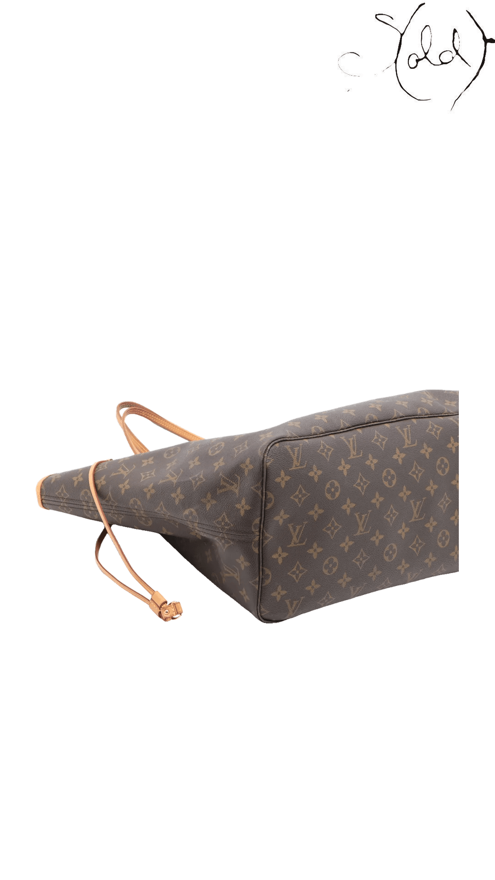 Louis Vuitton Monogram Neverfull GM M40157 tote: side profile