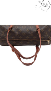 Sold Attire brown Louis Vuitton Monogram Papillon 30 with pouch, coated canvas with vachetta leather trim and brass hardware.