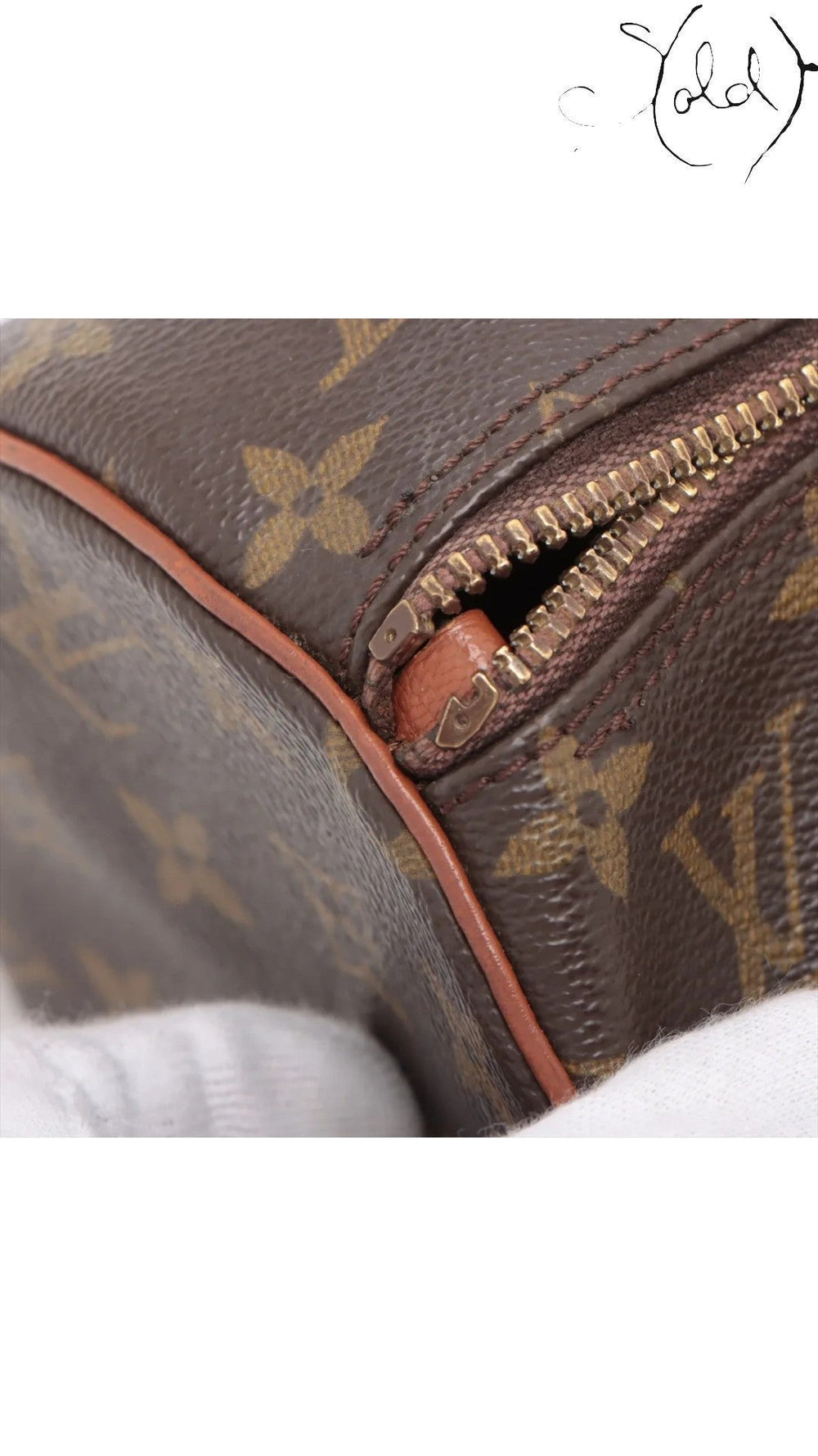 Sold Attire brown Louis Vuitton Monogram Papillon 30 with pouch, featuring coated canvas and leather trim.