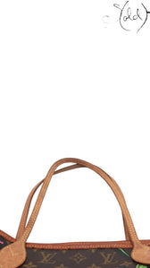 Sold Attire Louis Vuitton Stephen Sprouse Roses Neverfull MM tote bag with brown Monogram canvas and floral print.
