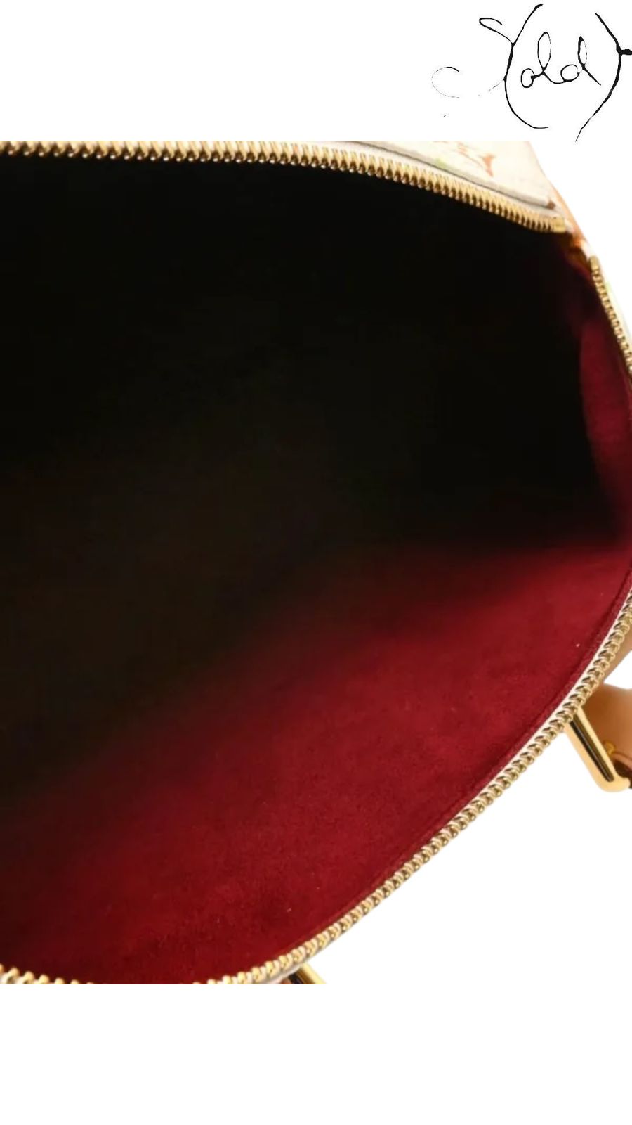 Louis Vuitton x Takashi Murakami Multicolore Speedy 30 White 2003, Side view | Sold Attire