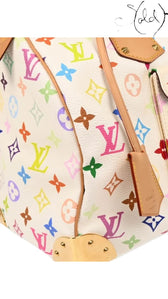 Louis Vuitton x Takashi Murakami Multicolore Speedy 30 White 2003, Interior view | Sold Attire