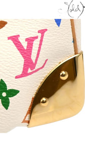 Louis Vuitton x Takashi Murakami Multicolore Speedy 30 White 2003, Hardware detail | Sold Attire