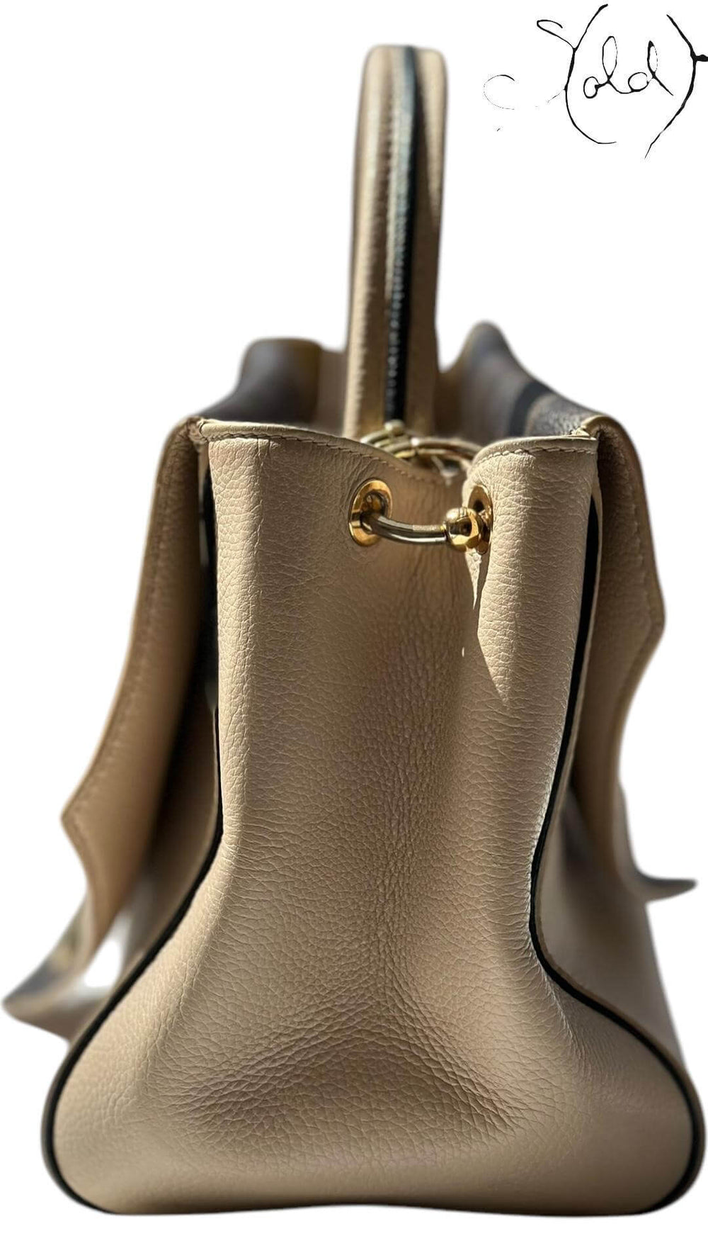 Louis Vuitton Double V Crema Monogram – Parisian Contrast, Side view | Sold Attire