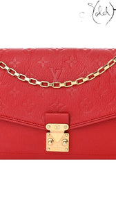 LOUIS VUITTON Empreinte Saint Germain PM – Cherry Calfskin Icon, Hardware detail | Sold Attire